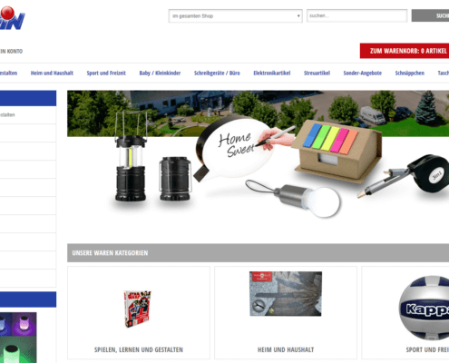 Screenshot Stein Shop
